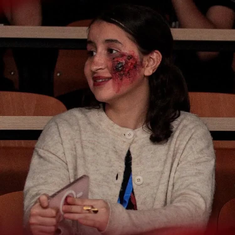 An ARCADE participant with zombie make-up